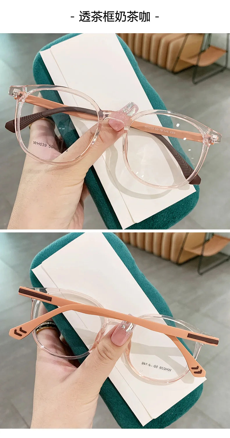 Fashionable face-shaping plain glasses