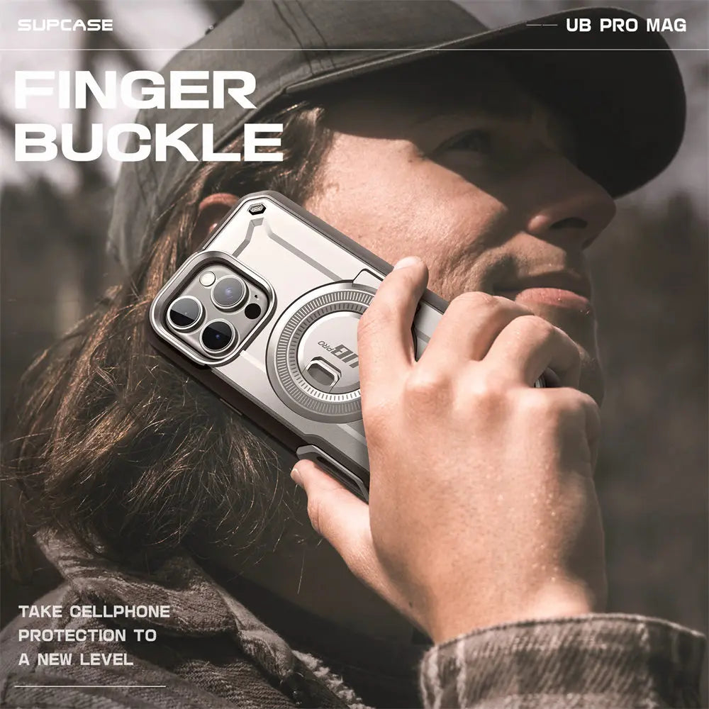 For iPhone 16 Pro Max Case 6.9“ 2024 UB Pro Mag Full Body Rugged Case with Built-in Screen Protector Kickstand Belt-Clip