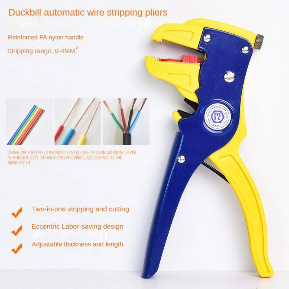 Handheld Wire Stripper Quick Copper Wire Stripping Tool Decrustation Plier Adjustable Electric Wire Cable Peel Electrician Cut