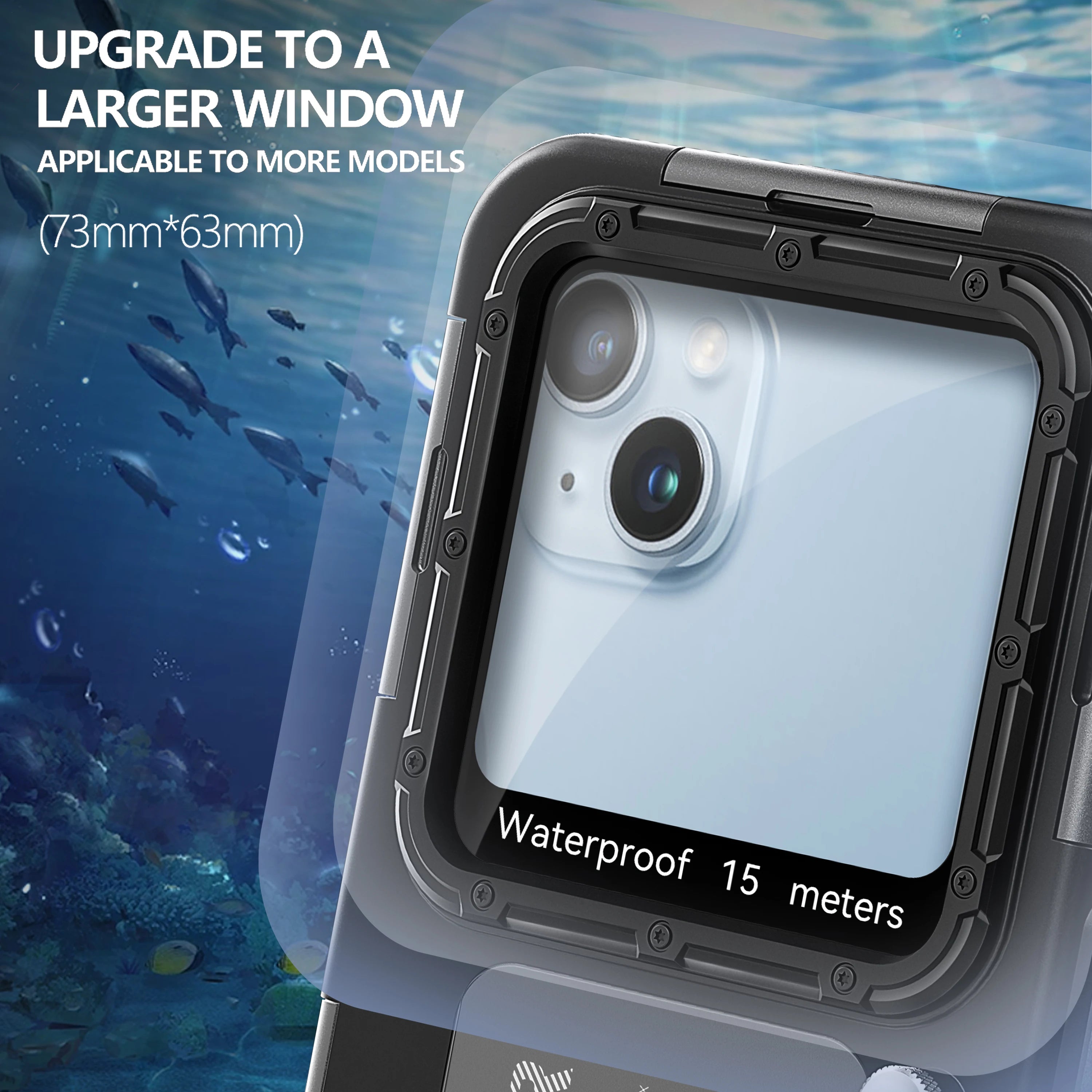 for iPhone series IP68 standard 15M/50ft diving/swimming photography professional diving waterproof phone case