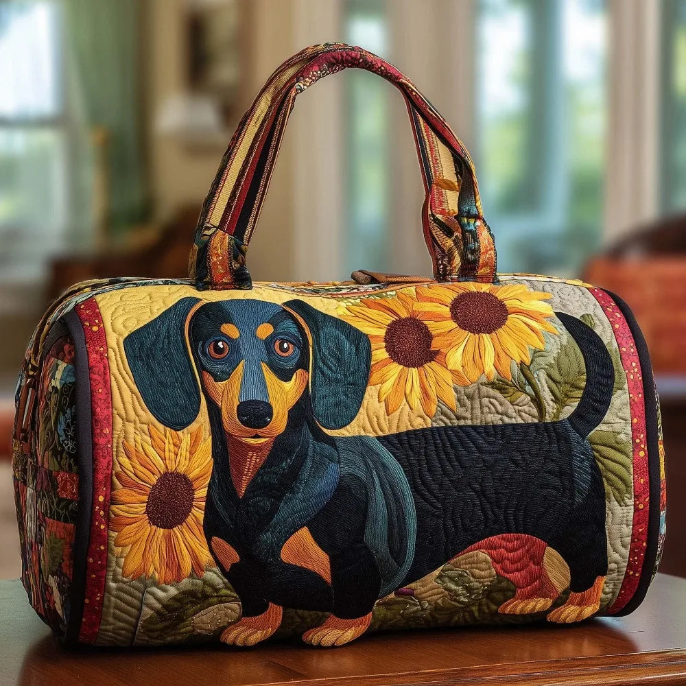 3D Quilted Travel Duffle Bag Large Capacity Shoulder Tote