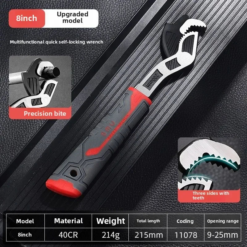 6/8/10/12 inch Self locking Wrenchs with Teeth Universal Plumber Wrench Power Grip Suitable for Various Repair Jobs tools