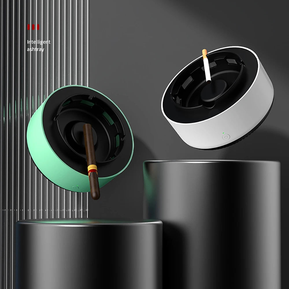 Electronic Smokeless Ashtray Air Purification Anion 360 Degree SurroundAutomatic Smoke Removal Smokeless Aromathera Desk Ornamen