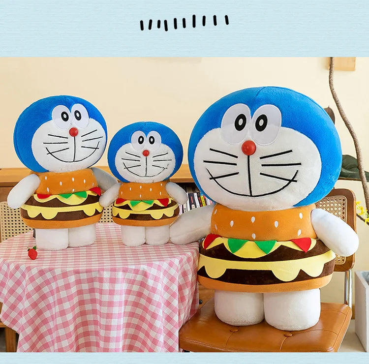 Large Blue Robot Cat Plush Stuffed Doll Toy