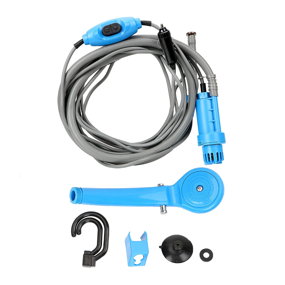 Portable 12V Caravan Camping Shower Pump Kit