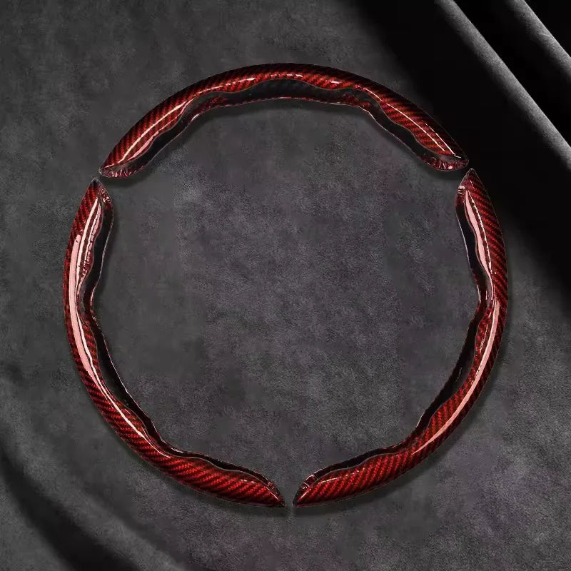 Carbon Fiber Silicone Car Steering Wheel Cover Anti Slip