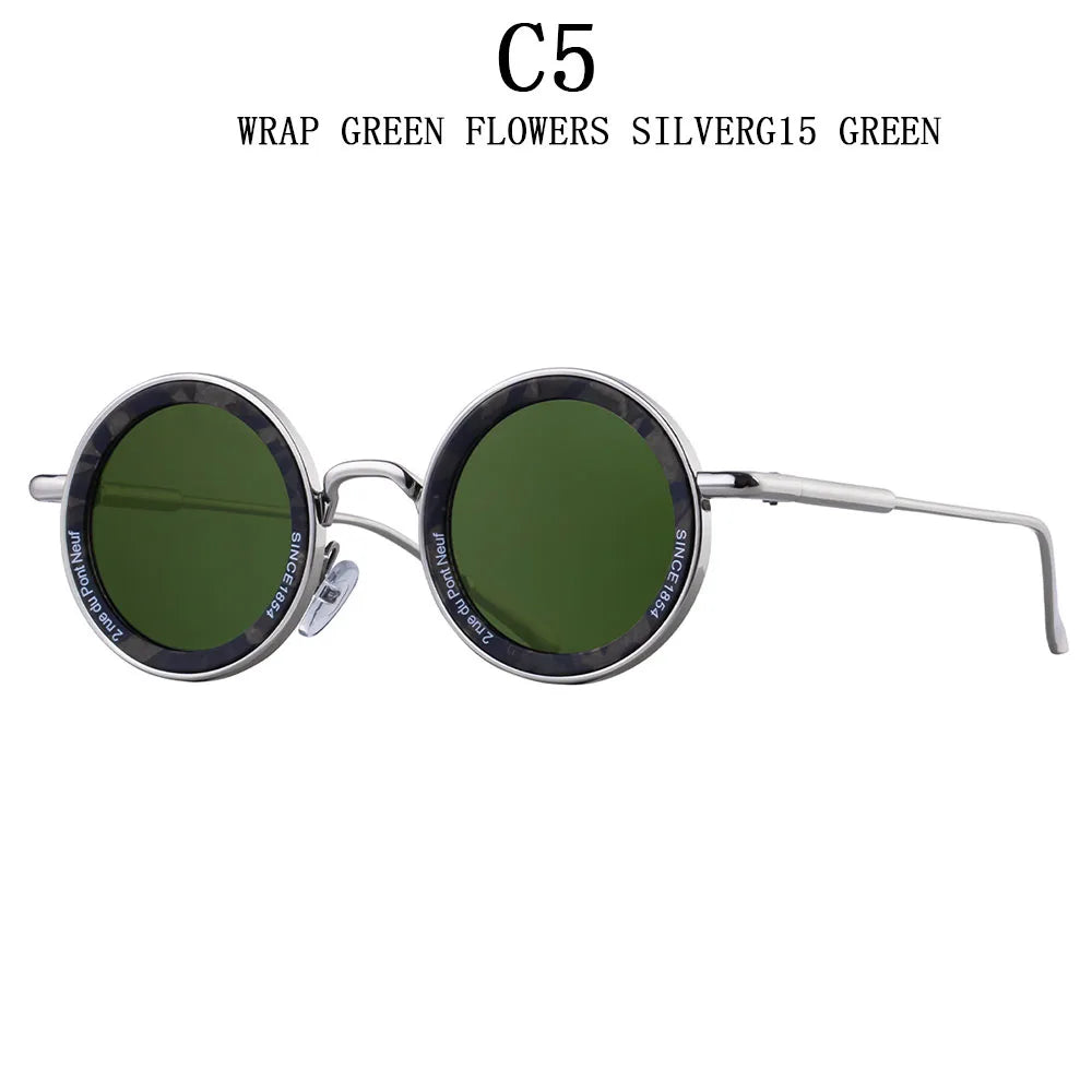 Round Steampunk Sunglasses With UV400 Protection