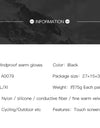 Cycling Gloves Black Autumn Winter Warm Touchscreen Nonslip Bike Gloves Motorcycle Gloves Men Outdoor Sports Running Women