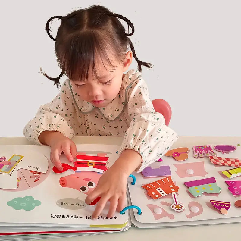 Montessori  Busy Book My First Quiet Book Paste Learning Educational Toys Books  Matching Game Toys for 1 to 3 Y