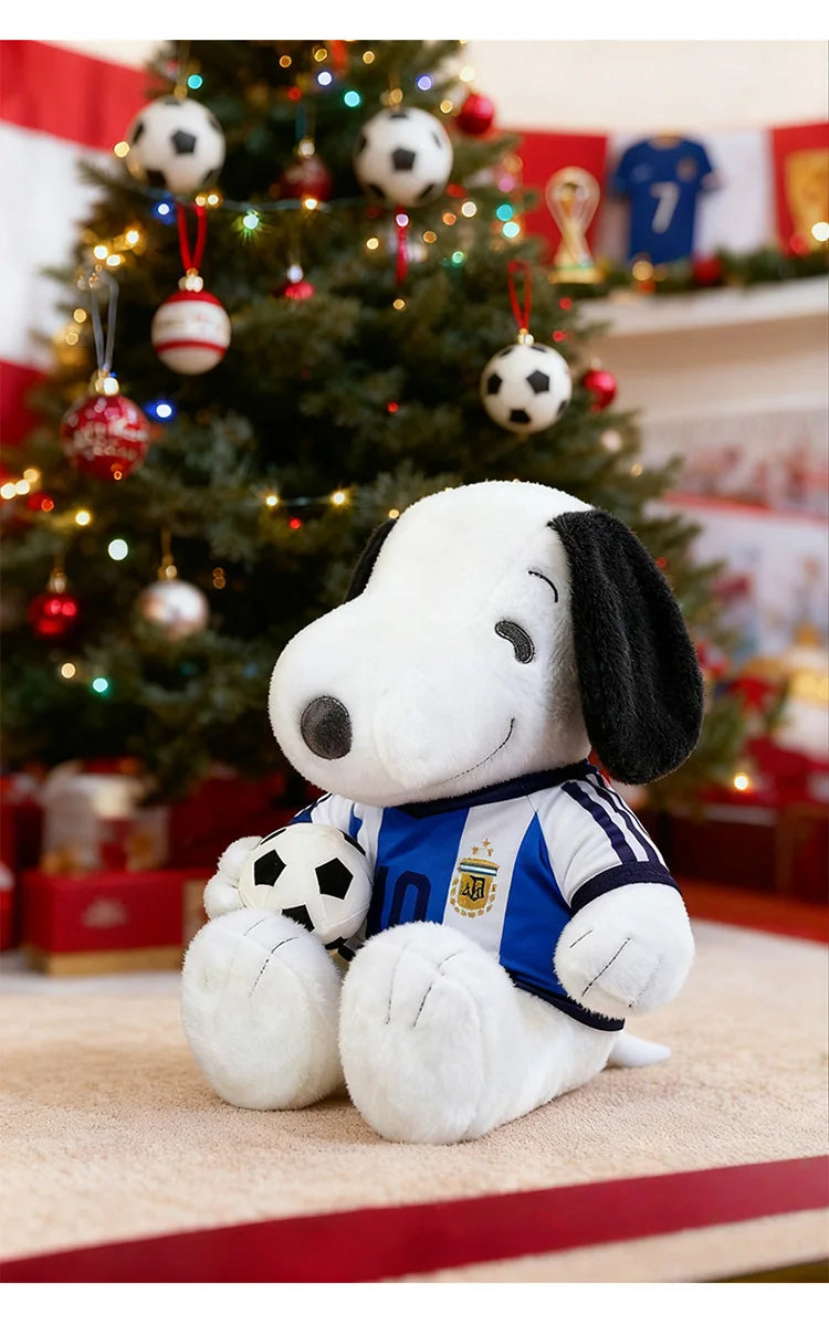 Kawaii Stuffed Doll Snoopy Football Plush Toy Cute Anime Character Stuffed Animal for Kids Birthday Gift and Cartoon Collection