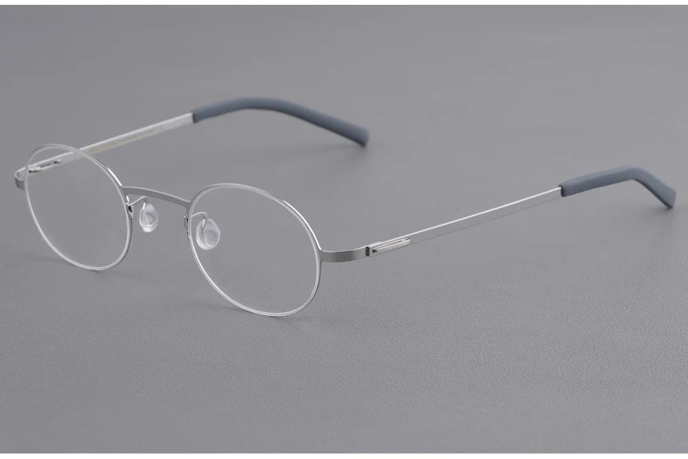 Small Face Round Titanium Screwless Eyeglasses Frame