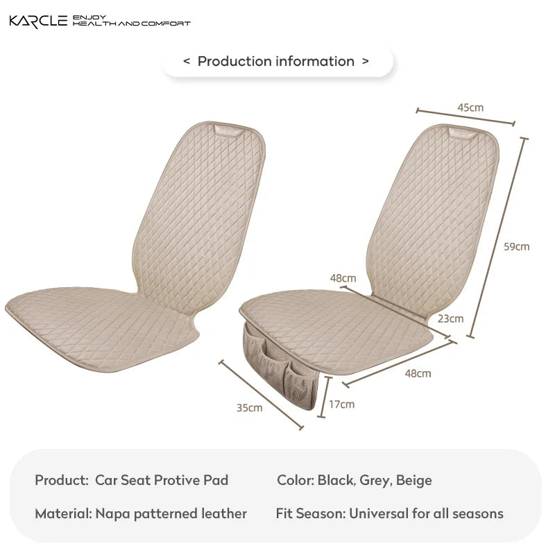 Karcle Car Seat Cover Protector for Child Kids PU Leather Car Seat Cover Mats Pad Protection Auto Rear Seat Covers Car Cushion