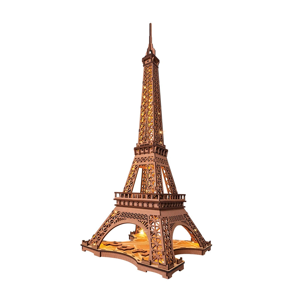 3D Wooden Puzzle Game Night of the Eiffel Tower