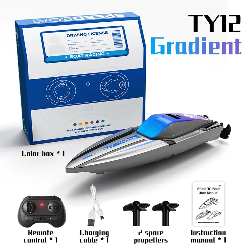 Mini Rc Boats High Speed 360 Degree Flip Electronic Remote Control Racing Ship  Competition Water Toys for Gifts