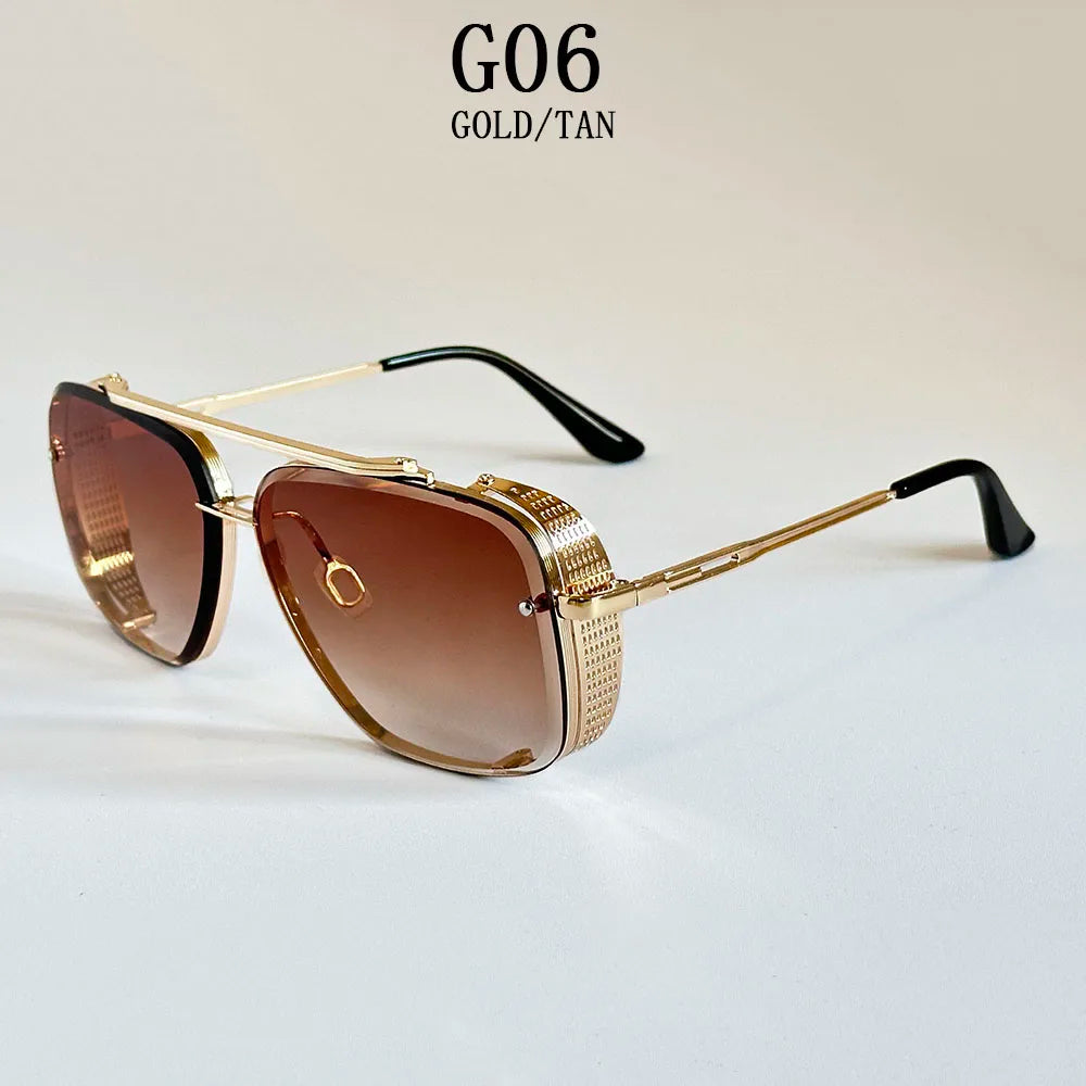 Steampunk Square Sunglasses With UV400 Protection