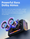 120W RGB Portable Bluetooth Speakers, Massive Bass Party Boombox IPX6 Waterproof Speaker Large, Loud Outdoor Speaker