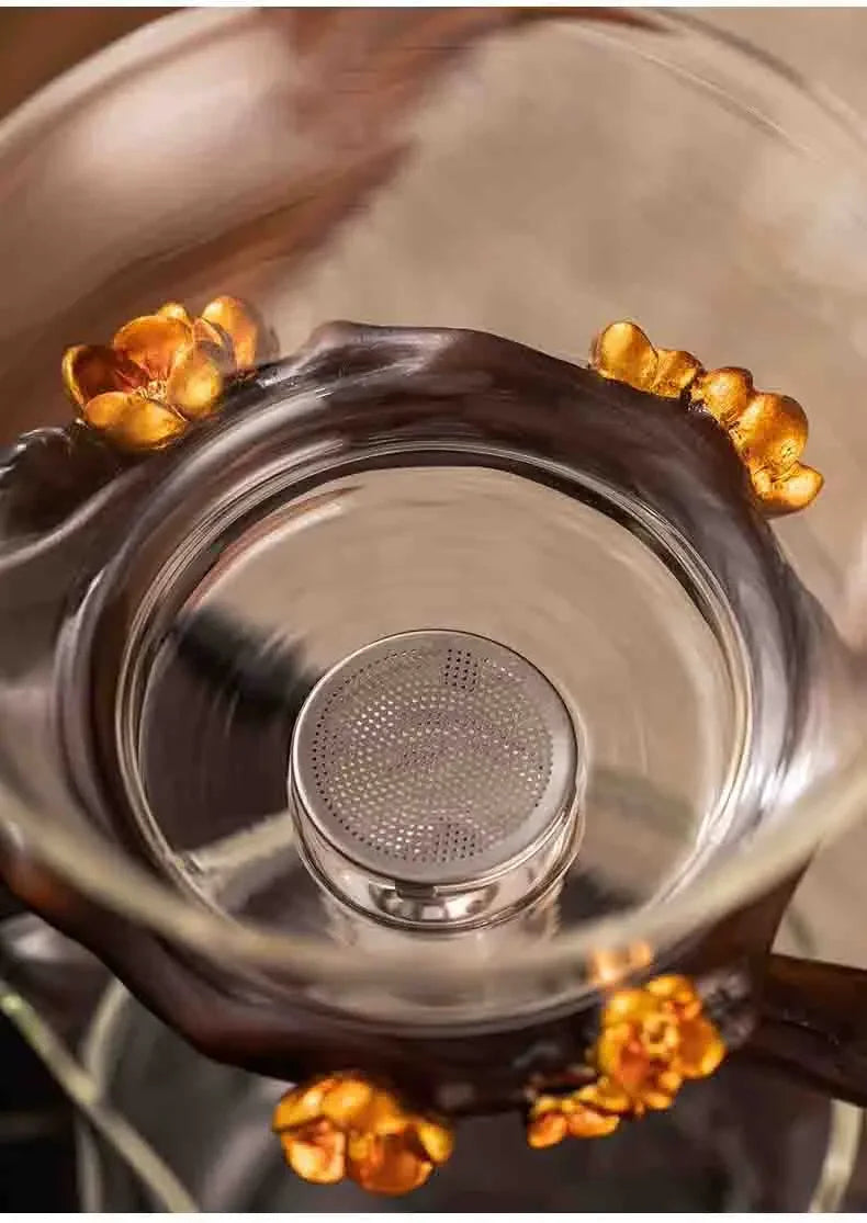 Glass automatic tea brewing new tea set home light luxury high-end  tea teapot