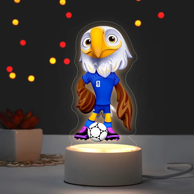 2026 Football Mascot Trophy LED Night Light Desktop Lamp Collectible Decoration