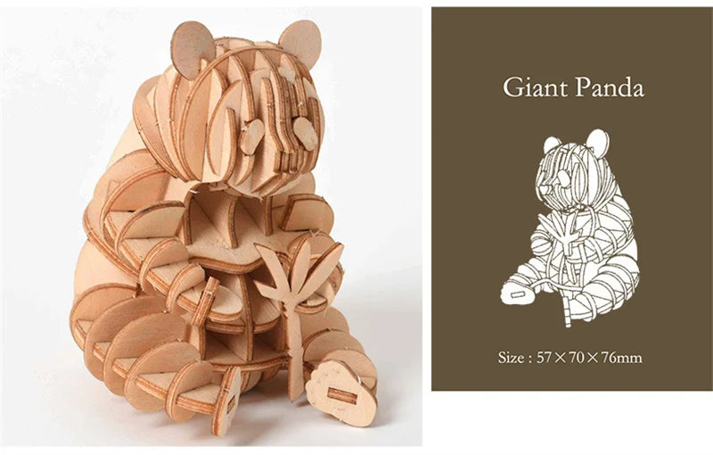 3D Wooden Puzzle Toys for  Adults Teens Animal Assembly Kit Decoration Animal Puzzle Games Home Office Creative Ornament