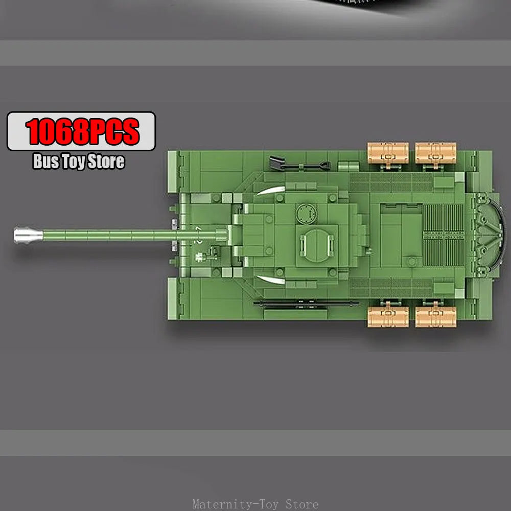 Ww2 Military Tanks Series Tiger  Leopard Heavy TANK BT-7 Light Tank Soldier Building Blocks Bricks Army s  Toys Gifts