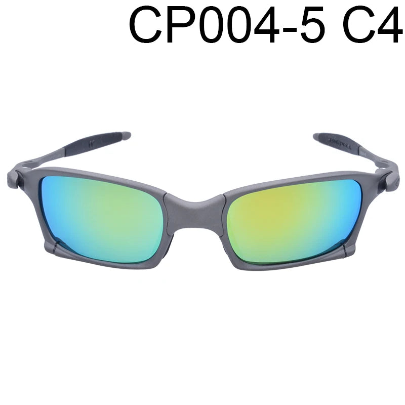 Polarized UV400 Cycling Sunglasses – Gray Metal Frame Fishing Riding Bicycle Eyewear
