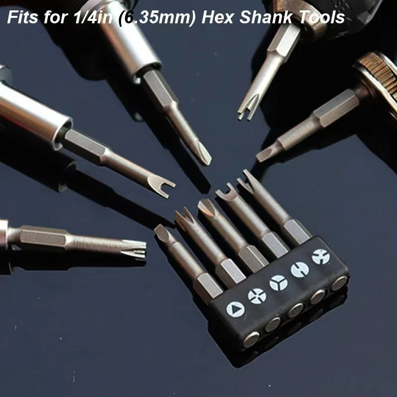 Precision Y U Shaped Triangle Screwdriver  Bit 1/4in Inner Cross Three Points Screw Driver Security Tip For Power Drill