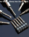 Precision Y U Shaped Triangle Screwdriver  Bit 1/4in Inner Cross Three Points Screw Driver Security Tip For Power Drill