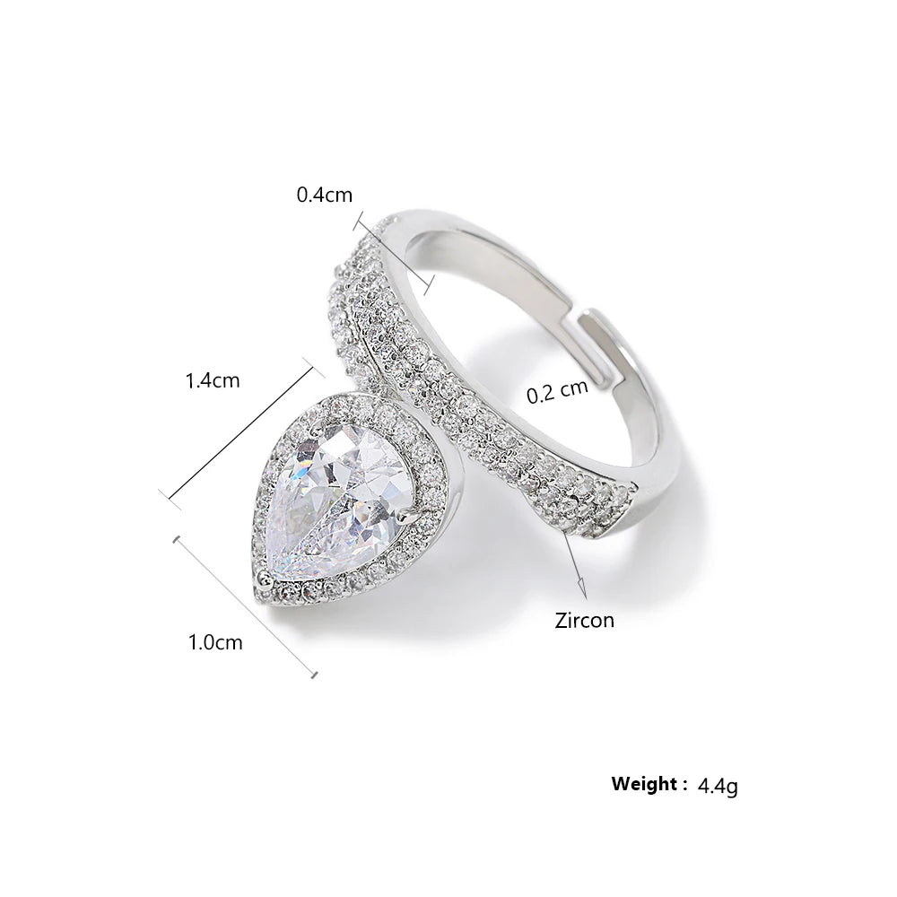 Romantic Heart Zirconia Bridal Rings