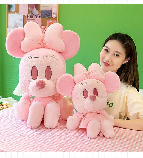 Kawaii Mickey Minnie Plush Toy Couple Doll Stuffed Dolls Animal Kids Birthday Gift for Girls Soft Cuddly Pillow Pal Wholesale