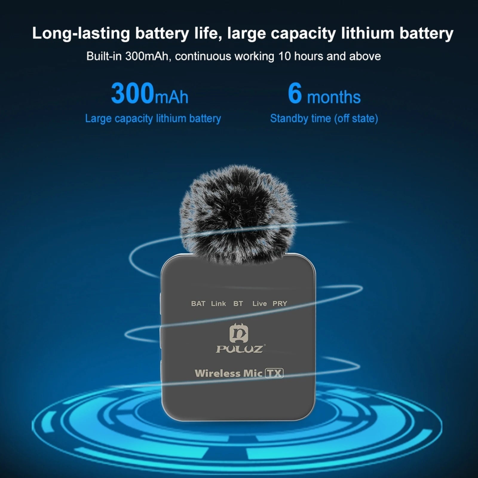 Wireless Lavalier Microphone for iPhone / iPad / Type-C Phone with 8-Pin / Type-C Receiver Microphone (Choose the Plug)