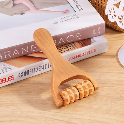 Roller Massager Wooden Therapy Body Massage Tool Foot Face Shoulder Neck Hand Push Roller Massager Body Soothing Massage Tool