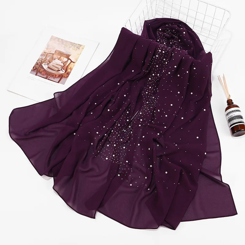 Chiffon Hijabs Scarf Turbans High Quality Chiffon Shawls For Muslim Veil Islamic Malaysian Women Veil Hijabs Scarf Long Shawls