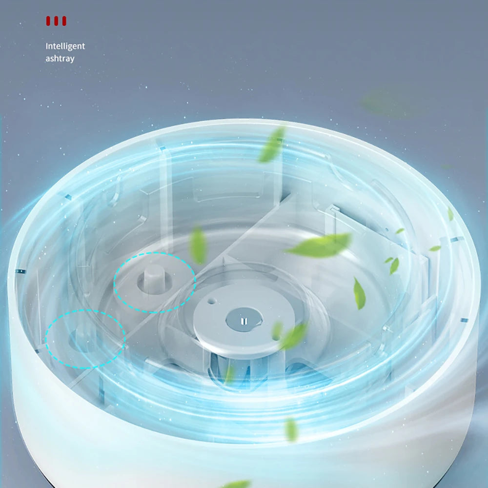Electronic Smokeless Ashtray Air Purification Anion 360 Degree SurroundAutomatic Smoke Removal Smokeless Aromathera Desk Ornamen