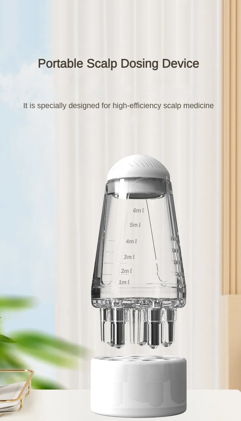 Scalp Applicator Minoxidil 1-6ml Essence Hair Growth Fluid Ball Massage Head Drug Delivery Smear Liquid Guide Comb