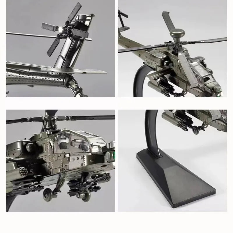 1 32 Scale Apache Black Hawk Armed Helicopter Diecast Alloy Model