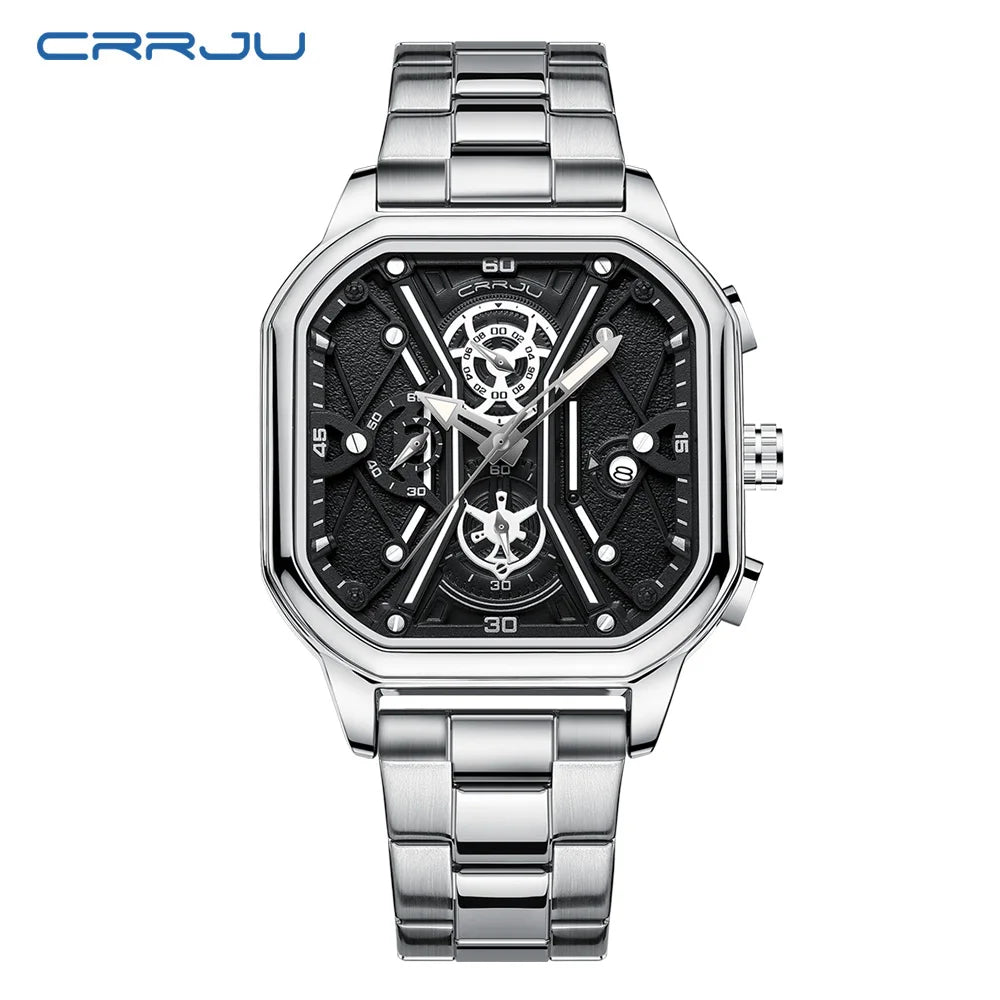 Men Watches Quartz High Quality Stainless Steel Top Brand Luxury Business Waterproof Luminous Chronograph Watch