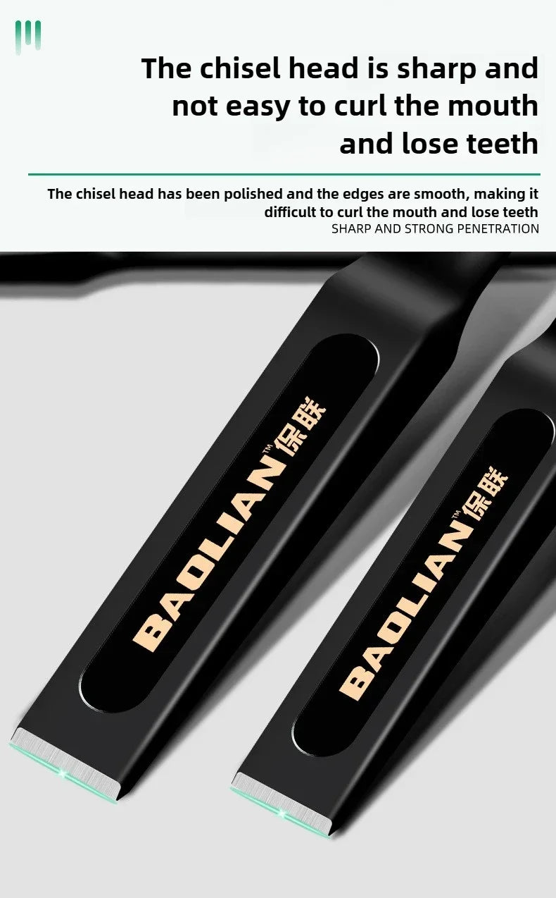 6/8/10/12 Inch Chrome Vanadium Steel Stone Flat Chisel With Hand Guard Construction Cement Masonry Concrete Engraving Cut Tool