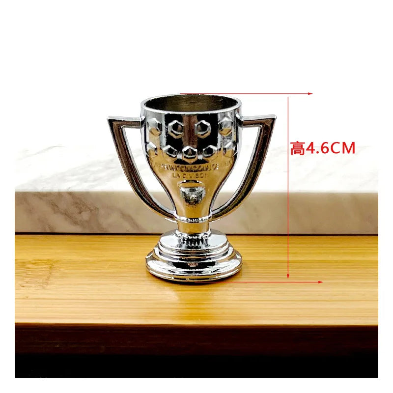 Football Trophy Metal Keychain Soccer Fan Collectible Pendant Gift