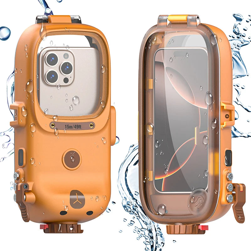 latest upgrade IP68 standard 15M/50ft diving swimming photography professional waterproof Bluetooth phone case