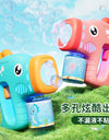 Sea Horse Electric Bubble Gun Kids Toy Bubbles Machine Automatic Soap Blower with Light Summer Outdoor Party Games