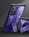 for Samsung Galaxy S24 S23 Ultra Case Bulit-in Screen Protector & Slide Camera Cover Phone Case with Kickstand Belt-Clip
