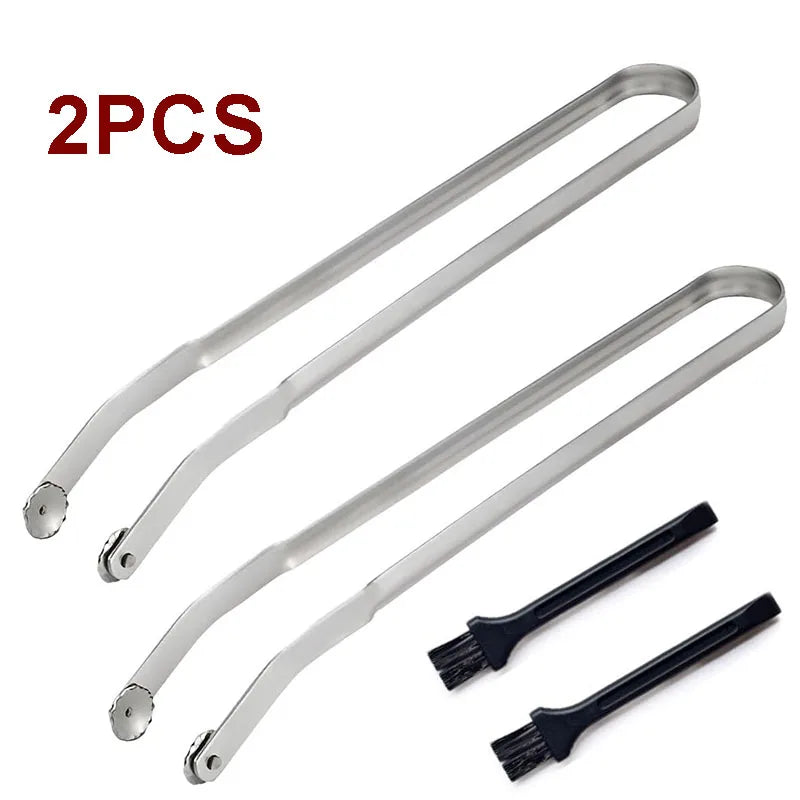 BBQ Sausage Turning Tongs High Temperature Resistance Metal Barbecue Hot Dog Flipping Clip BBQ Tools Multipurpose Cooking Tongs