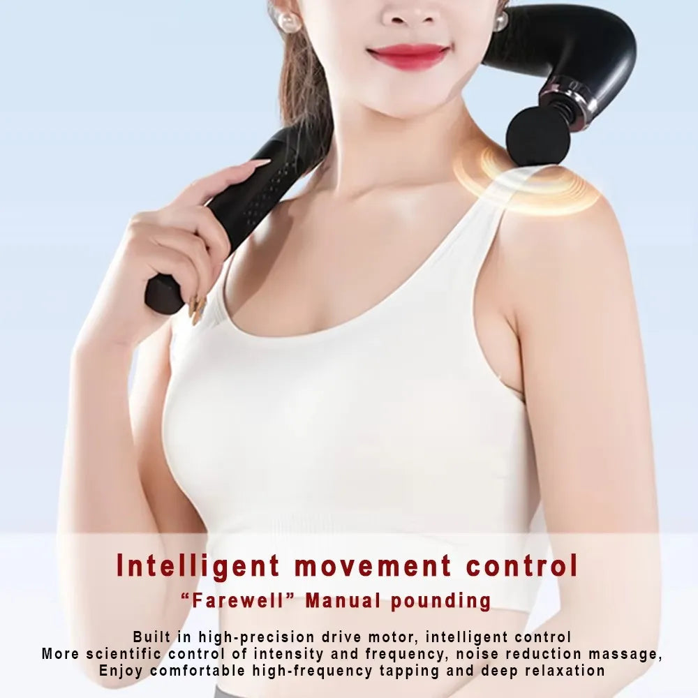 Smart Fascia  Electric Massager Massage Hammer Rechargeable Fascia  Home Handheld Hammer Back Artifact Body  Massager