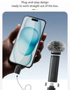 Wireless Clip-on Microphone Smartphone Mic for iPhone Android Noise Reduction Microphone