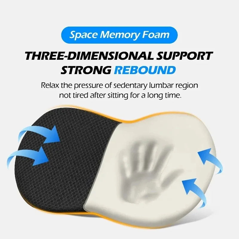 2 In 1 Multifunctional Car Seat Cushion Universal Memory Lumbar Pillow Support Driver Breathable Relief Comfort Chair Car Seat