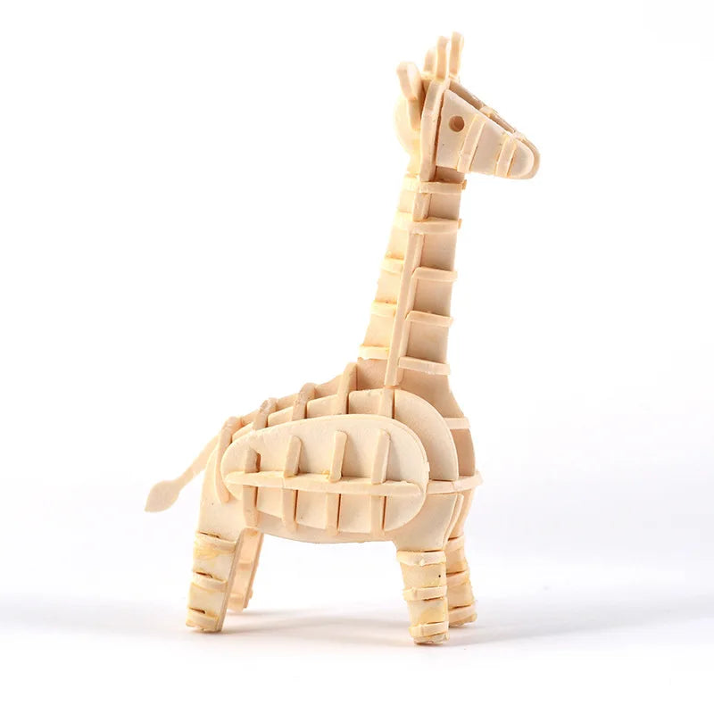 3D Wooden Puzzle Toys for  Adults Teens Animal Assembly Kit Decoration Animal Puzzle Games Home Office Creative Ornament