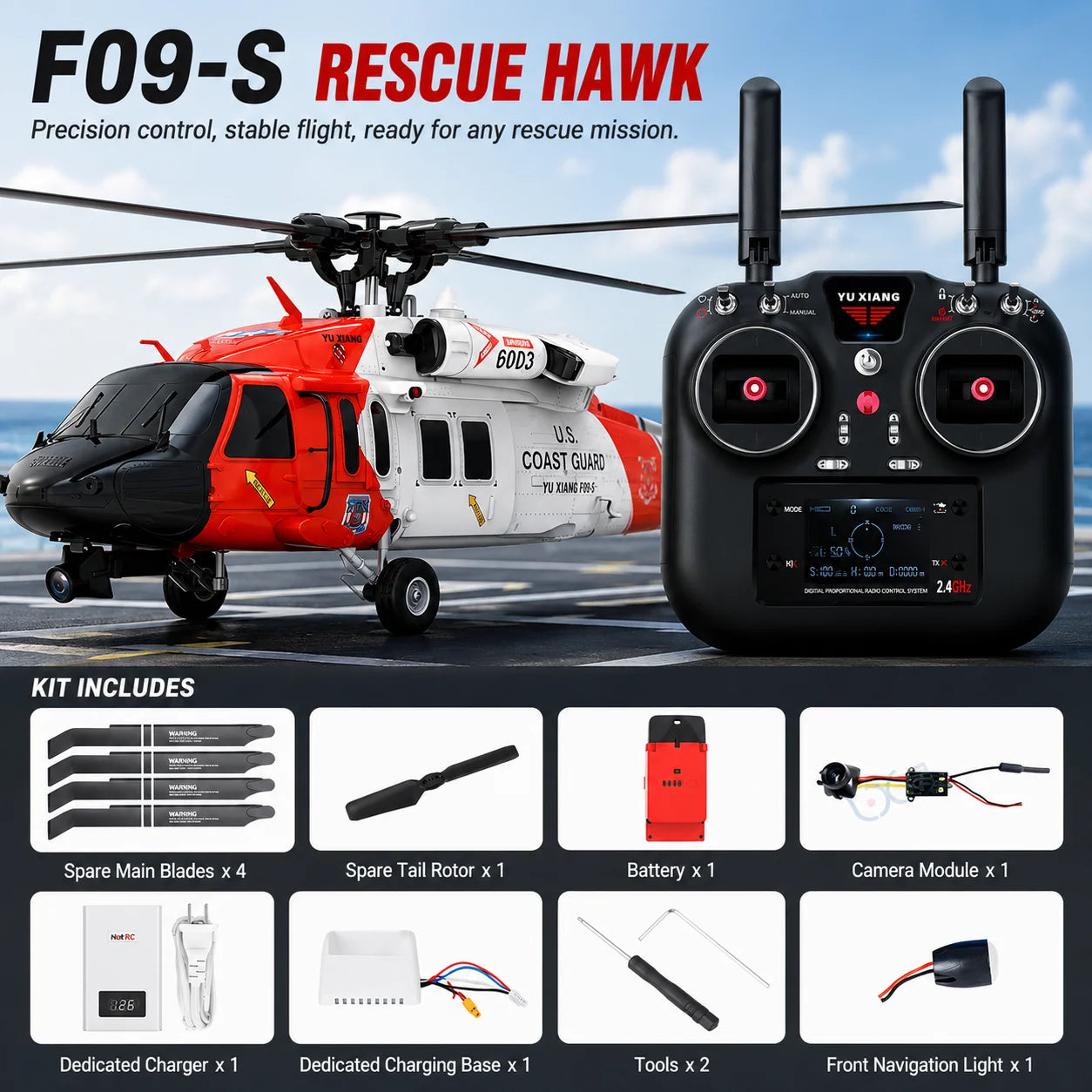 GPS Remote Control Military Helicopter With Smart Return