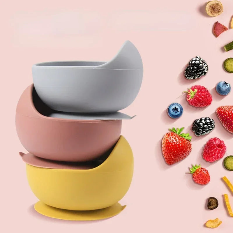 BPA Free Silicone  Feeding Set Sucker Bowl Dinning Plate Straw Cup Spoon Forks for s  Tableware  Dishes