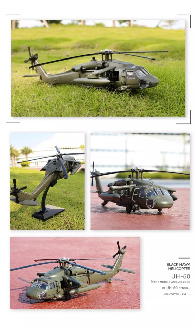 Black Hawk Helicopter Alloy Model with Sound & Light