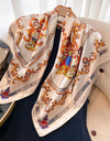 Square Women Scarves Silk Office Ladies Hair Neck Bandanna Headband Foulard Headcloth Muslim Headscarf Female muffler